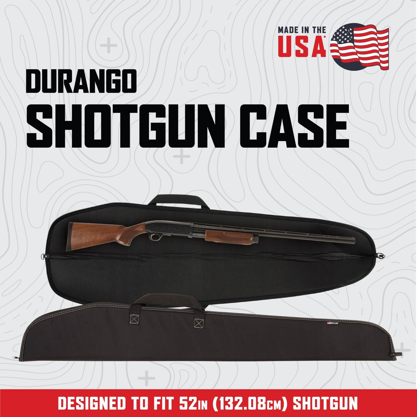 Allen Company Durango 52" Soft Gun Case - Rifle Shotgun Bag with Foam Padding for Hunting Range Transport - Durable Black Firearm Storage Case