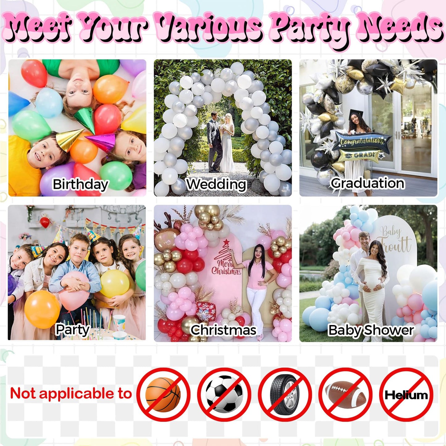 Togvu Small Balloon Pump, Portable Air Pump Machine for Balloons with Dual Nozzles, 110V 600W Electric Balloon Blower Pumping for Latex Garland Arch and Foil Balloons - Pink