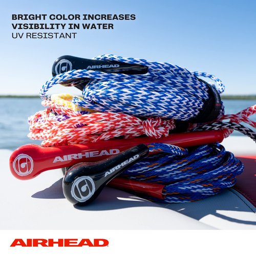 Airhead Water Ski Rope, Tractor-Grip Handle, 1 Section, 75-Feet,Blue and White
