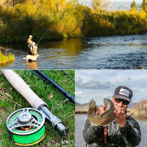 Sougayilang Fly Fishing Rod Reel Combo with Lightweight Portable Rod and CNC-machined Aluminum Alloy Reel, Complete Starter Package