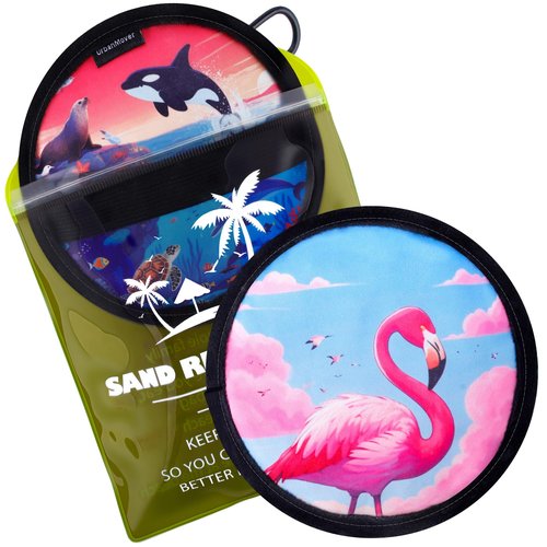 Sand Remover Bag for Beach, Sand Eraser Brush Wipe Mitt for Family Kids Women,Talc-Free & Reusable Beach Essentials with Natural Ingredients, Vacation Must Haves Accessories for Summer Trip