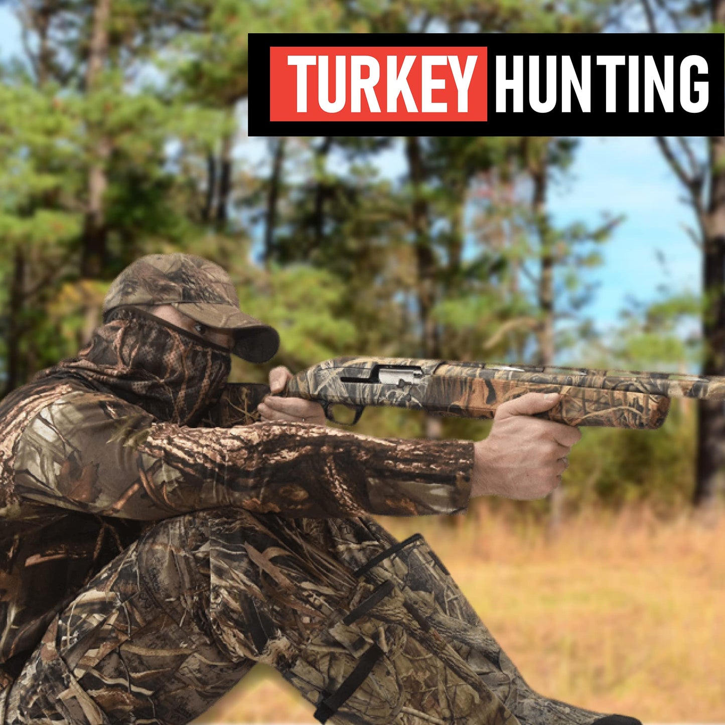 Camo Turkey Hunting Mask - Lightweight Camouflage Face Netting for Men