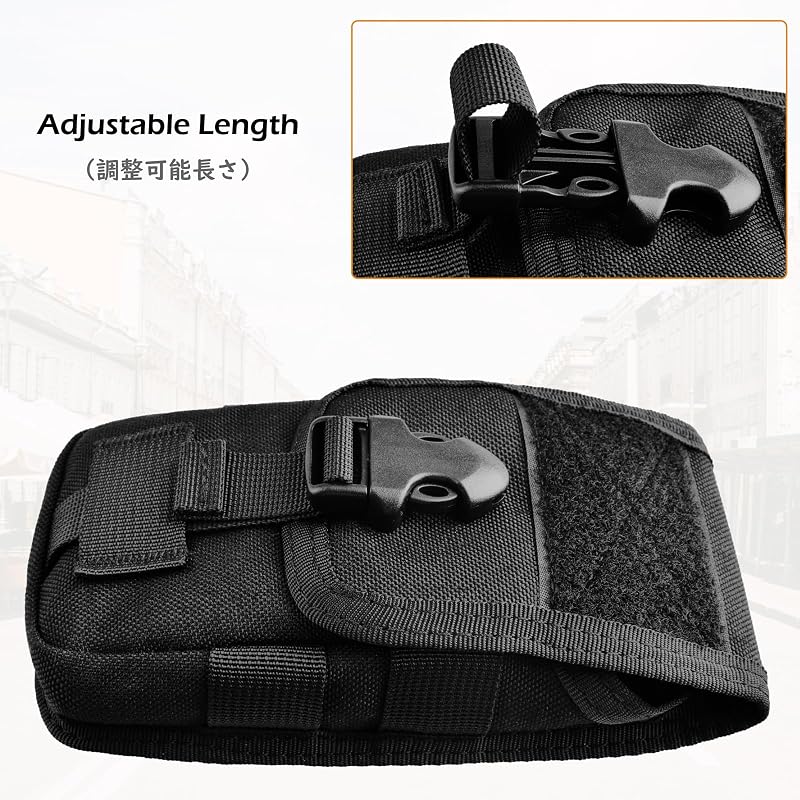 TRIWONDER Tactical Phone Pouch Molle Holster Tan - 25.5x19x5.5 cm EDC Utility Bag