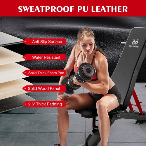 Weight Benches for Home Gym - Adjustable Workout Bench Press 1300lb Capacity Heavy Duty for Exercises Incline Flat Decline Sit-Ups