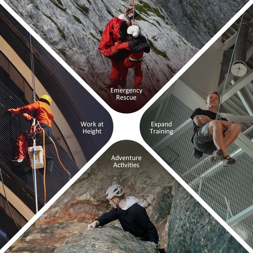 Lixada Zipline Pulley 30KN Trolley Rescue for 1/4 5/16 3/8 1/2 Cable Backyard Zipline, Hauling, Rigging and Commercial Purposes,Holds Upto 6700lbs