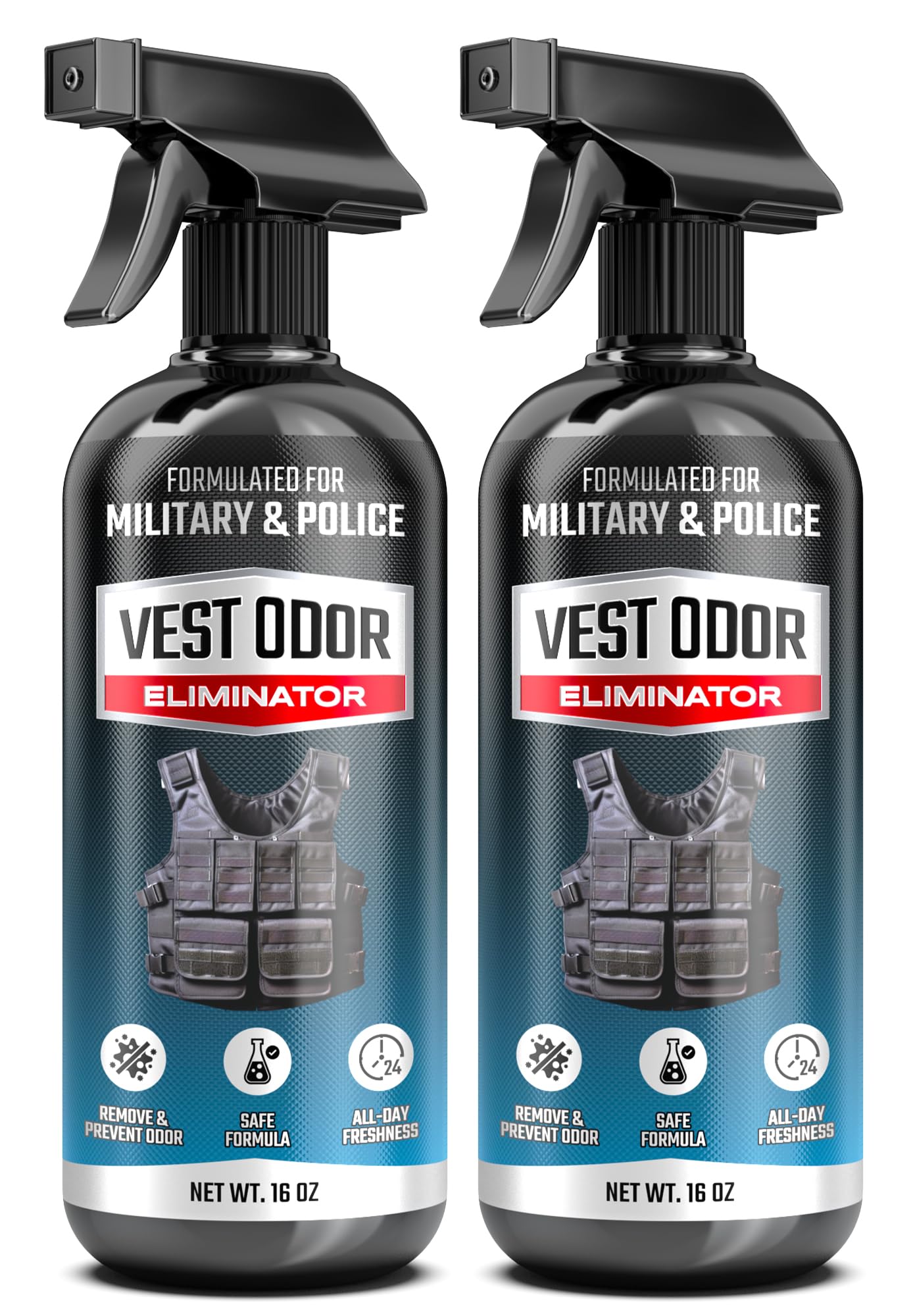 FORTIVO Vest Odor Remover Spray Non-Toxic, Residue-Free, Long-Lasting Fresh Scent 2 Pack