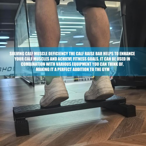 EVERYMATE Steel Calf Raise Block, Standing Calf Raise Machine for Calf Stretching, Squat Foot Stretch, Anti-Slip Solid Calf Platform, Upgraded Calf Raise Bar for Home Gym Workouts