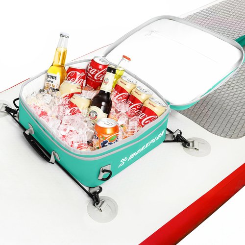 MORXPLOR Waterproof PVC Material Paddleboard Cooler Deck Bag - 12 Can Soft Insulated Cooler for Paddleboarding, Camping & Kayaking