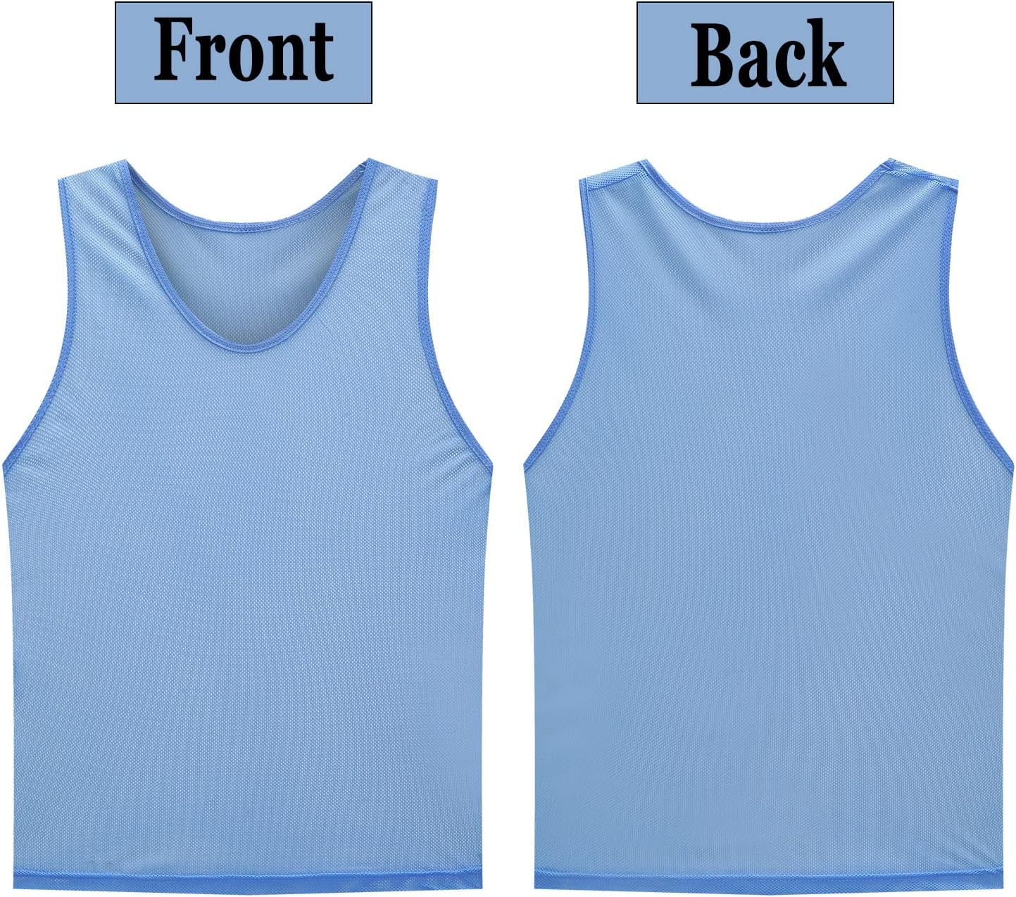 12 Pack Scrimmage Vest/Team Training Jerseys/Sports Pinnies/Practice Jerseys/Soccer Bibs with Carry Bag