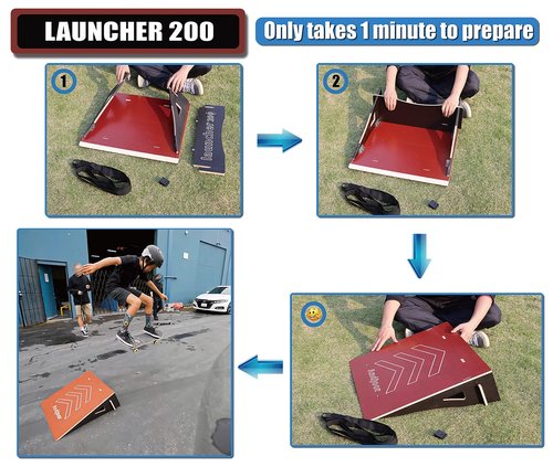 Andjoor Kids Skateboard & Bike Ramp - BMX, Scooter, RC Car & Dirt Bike Ramps with Jumps