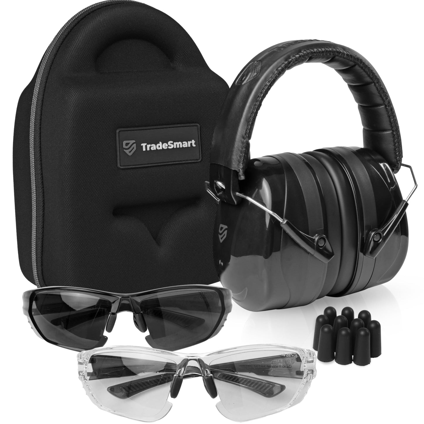 TradeSmart Shooting Ear & Hearing Protection NRR 28 Safety Earmuffs Grey