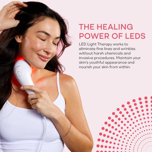 LightStim for Wrinkles LED Red Light Therapy with 72 LEDs (605, 630, 660, & 855 nm Wavelengths). Reduces Fine Lines, Wrinkles, Rejuvenates Skin, and Maintains a Youthful Appearance FDA Cleared White