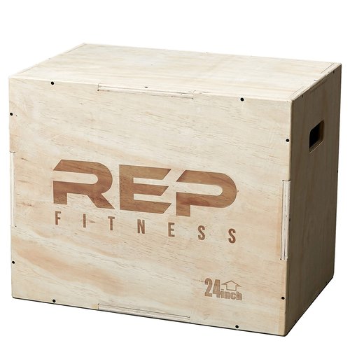 Rep 3 in 1 Wood Plyometric Box for Jump Training and Conditioning 30/24/20
