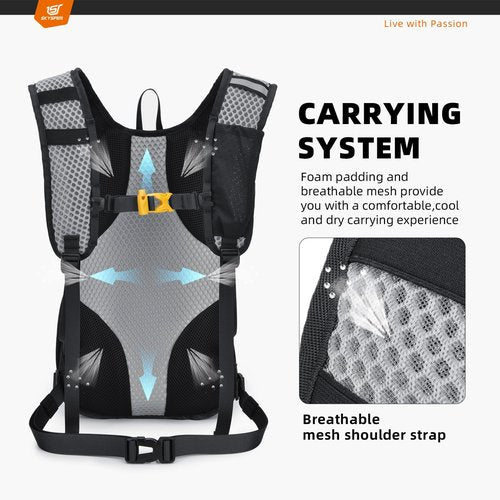 SKYSPER Small Hiking Backpack - 15L Travel Daypack Lightweight Bag Water Resistant Hiking Backpacks for Women Men