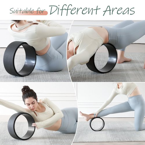 Zmarthumb Back Roller, Foam Roller for Neck & Back Pain Relief, Yoga Wheel for Deep Tissue Muscle Massage, High Density Foam Tool for Physical Therapy, Stretching & Exercise(3 Pack)