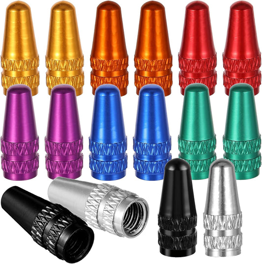 20 PCS Presta Valve Cap, 10 Colors Bike Valve Stem Caps, Aluminum Presta Cycling Valve Cap, French Valves Cap Dust Covers, Bicycle Air Tire Caps for MTB Road Racing Bicycle, Rocket Style