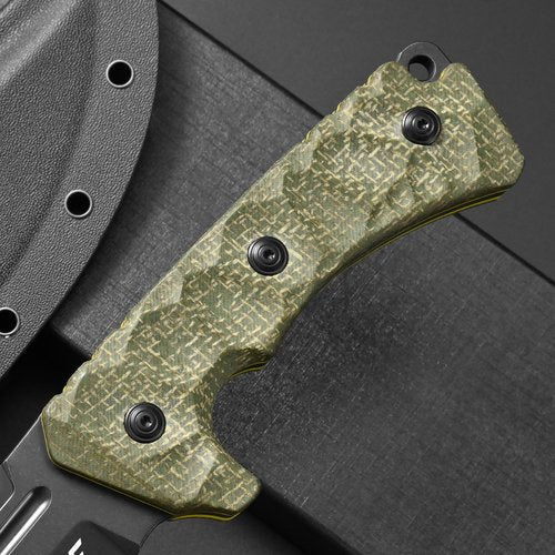 Eafengrow EF161 Fixed Blade Knife Sleipner Steel Blade Micarta Handle Full Tang EDC Tool Fix Knifes for Camping Hunting Bushcraft(Green)