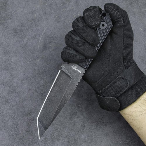 LENGREN DB-L 8.66in Tactical Fixed Blade Knife with DC53 Steel, G10 Handle,Full Tang Tanto,Kydex Sheath For Men Camping Hiking Hunting.
