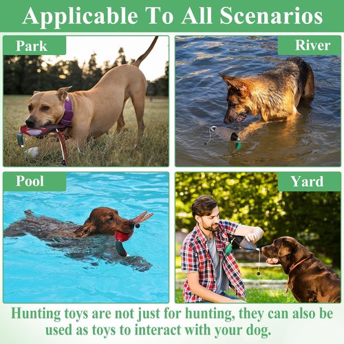 FIONUPI 2Pcs/3Pcs Duck Dummy Dog Pheasant Toy for Outdoor Training Tools Duck Bumper Retriever Dead Dummy Floating Mallard Recognition Trainers Toy (2)