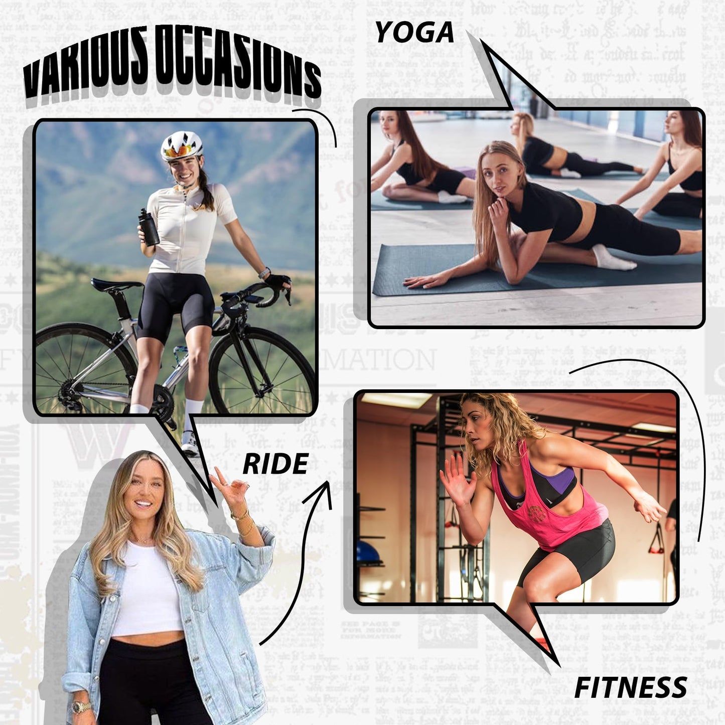 Sundwudu 4 Pack Biker Shorts for Women - 8"/5" High Waist Tummy Control Summer Workout Shorts for Running Yoga Athletic