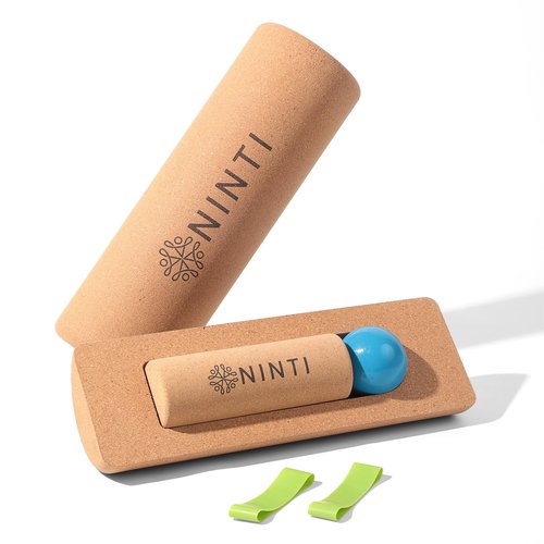 Ninti Balance Board - Premium Cork Balancing Board & Foot Strengthener for Enhanced Foot Function | Unique Design for Balance Stability & Foot Strength | Improve Mobility & Prevent Falls | Balance Trainer