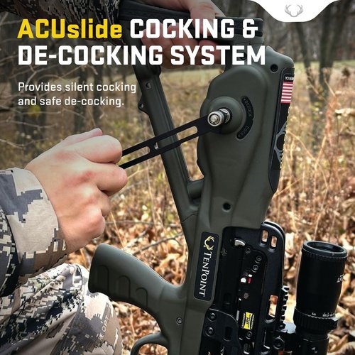 TenPoint Turbo X Crossbow Bundle, Vektra - 415 FPS - Includes 100-Yard RangeMaster 100 Scope, ACUslide Crank Cocking & Safe De-Cocking System, Accessory Kit & Narrow Soft Case