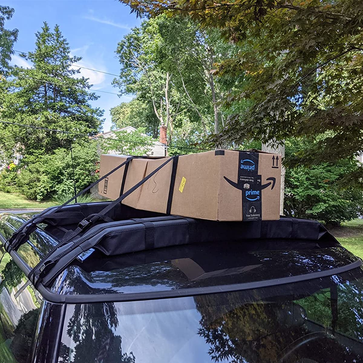 AQUARM Kayak Roof Rack Pads Deluxe Upgrade Universal Car Soft Roof Rack for Canoe/Paddle Board/SUP with Adjustable Steady Tie-Down Straps/Ropes/Hooks/T-Straps and Storage Bag