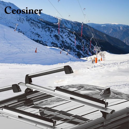Snowboard roof Rack for Fishing Rods Skis Snowboard Skateboard Kayak Paddles Water Skis & More Rides Quietly Universal Mounting Easy to Use and Locking