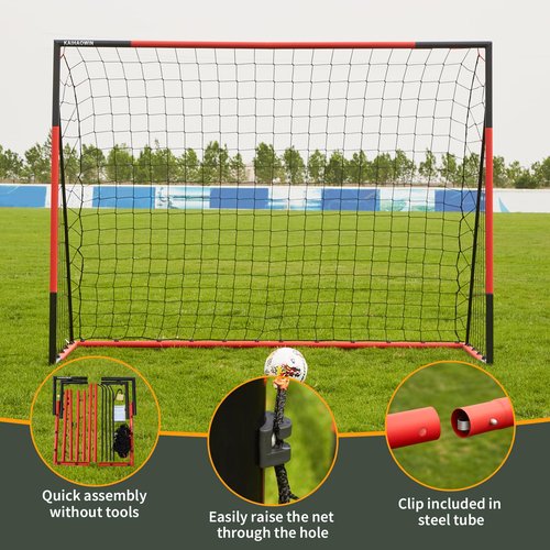 KAIHAOWIN Soccer Goal Net, Backyard Soccer Goal, Suitable for Multiple Ages, 8'x6 for Park, Beach, Backyard, Trainning