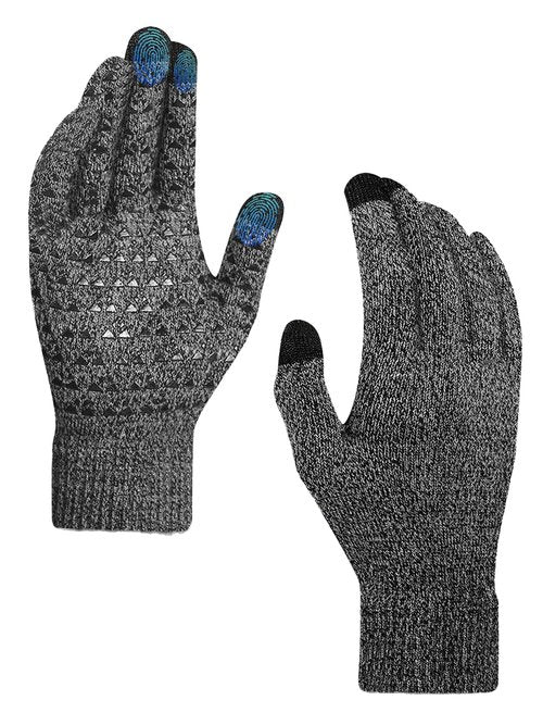 Winter Gloves For Men Women- Thermal Fleece Lined Touchscreen Gloves With Anti-Slip Grip For Skiing/Cycling/Hiking, Elastic Cuff Design