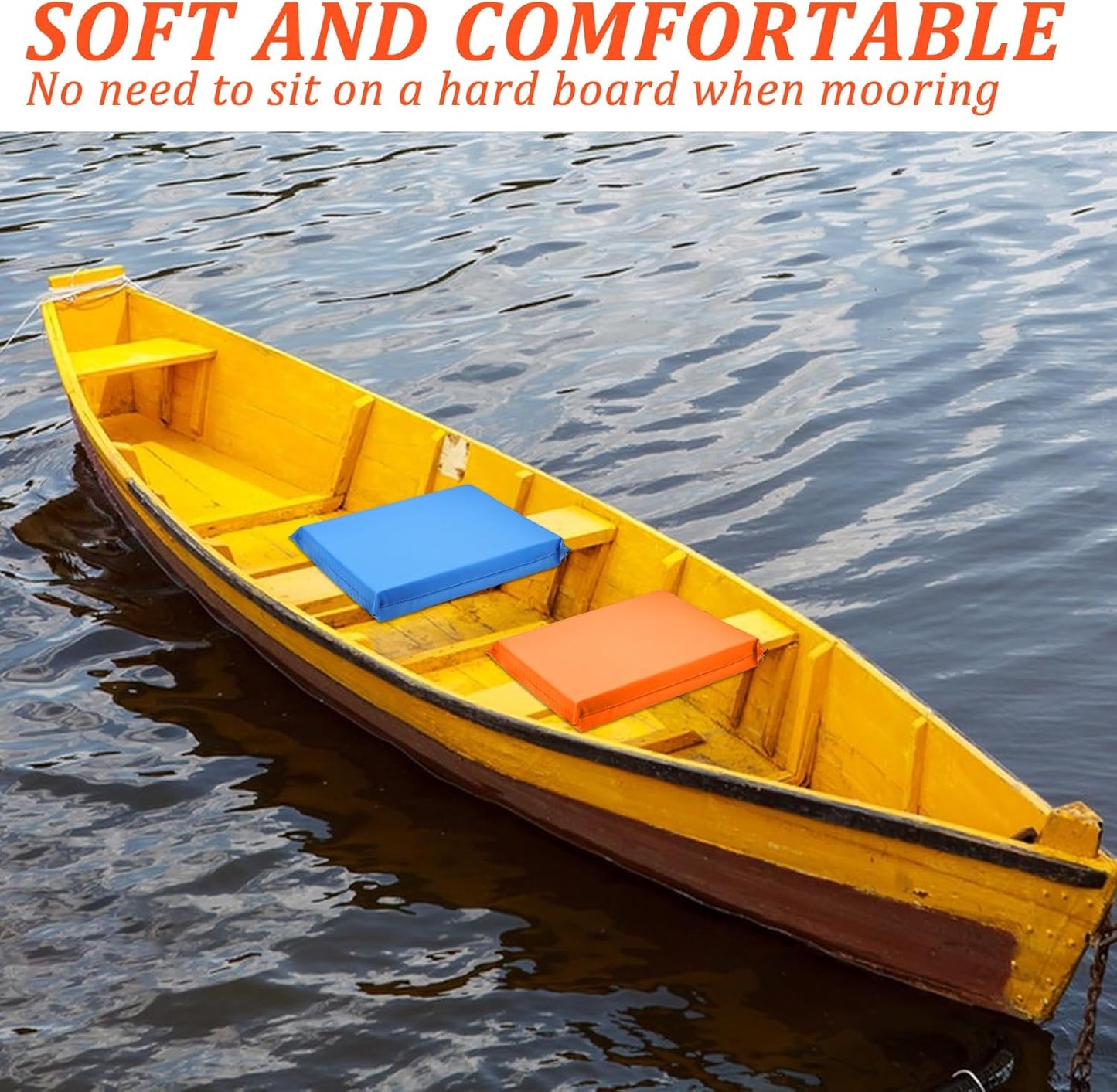 2 Pack Boat Throw Flotation Cushions，Flotation Cushion Throwable PFD Boat Cushion Emergency Marine Throwable Device for Kayaks, Canoes