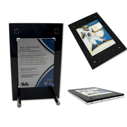 Trading Card Holder with Screwdown Multiple Display Options for 35PT-130PT Football Baseball Basketball Sports Card (35PT-130PT Clear)