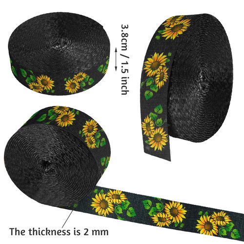 Grosun 1.5 inch Patterned Nylon Webbing Belt Webbing Straps Purse Straps Backpack Straps Nylon Belt for Seatbelt, Bags, Backpacks, Luggage (A, 3.3 Yards)