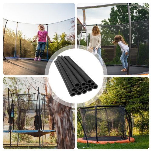 Trampoline Enclosure Pole Foam Sleeves, 12Pcs Replacement Trampoline Enclosure Foam, Trampolines Poles Cover, Foam Noodle Protective Poles Cover Tube