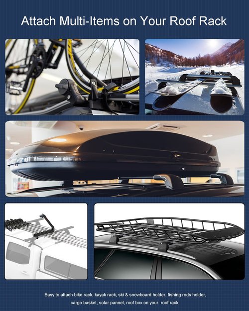 T Slot Bolts for Thule, Yakima Roof Rack Cross Bars, Platform, Cargo Basket, Stainless Square T Track Bolt Adapter to Secure Bike/Ski/Kayak Rack, Solar Panel, Awning, 4mm Thick