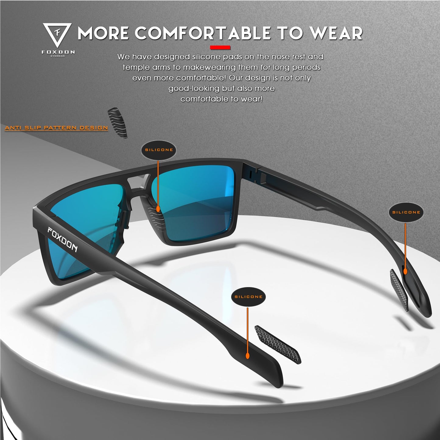 SIPLION Foxdon Driving Polarized Sunglasses Men - Fashion Sports Fishing Square Sunglass UV400 Protection Glare Reducing KB05