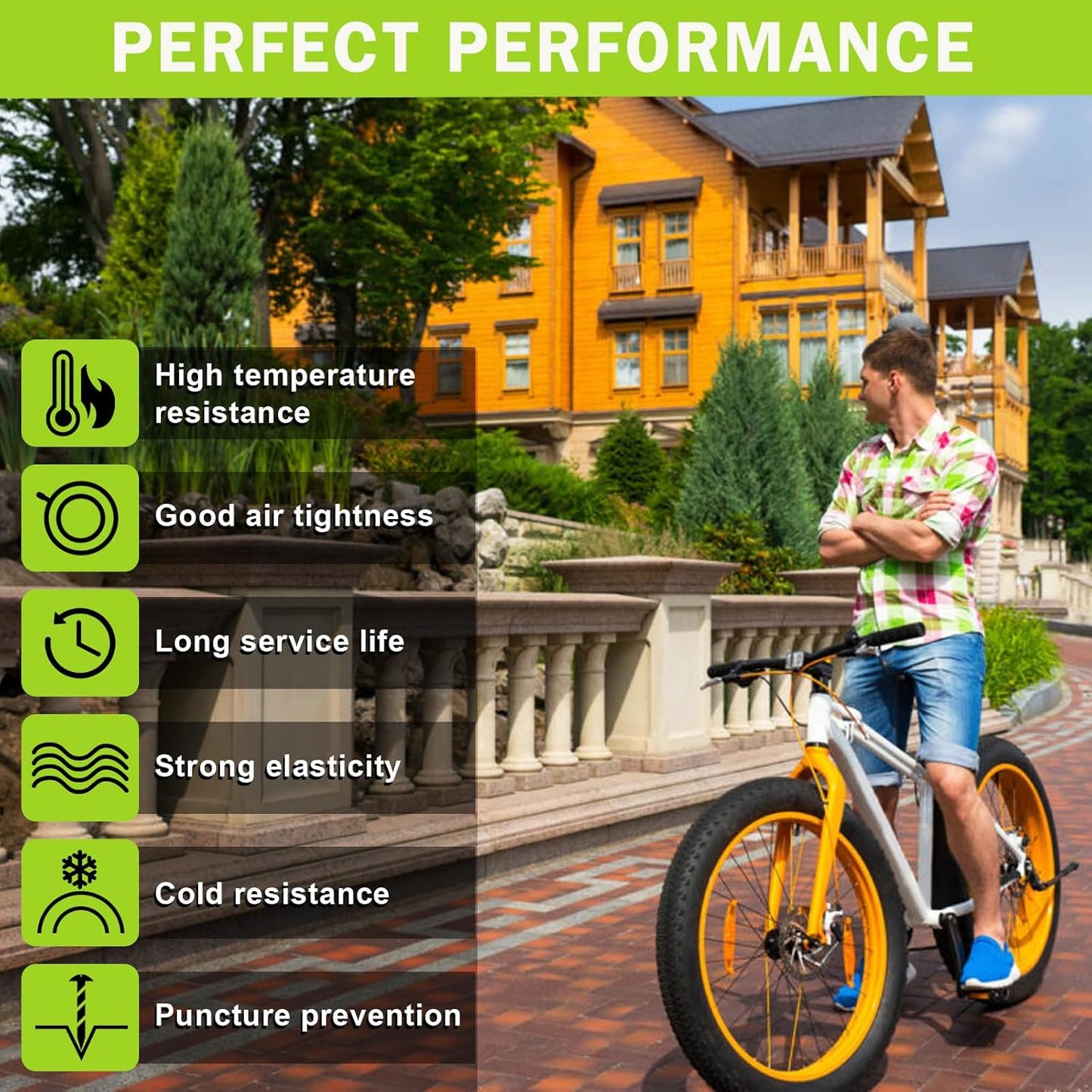 2/4 Pack 20"/26" x4.0 Fat Tire Tube, 20"/26" x3.5/4.0 E-Bike Bicycle Fat Tire Tubes AV 32mm Schrader Valve with 2 Tire Levers, 20"/26" x4 Bike Tube for 20/26 Inch Ebike Electric Bicycle Road Mountain