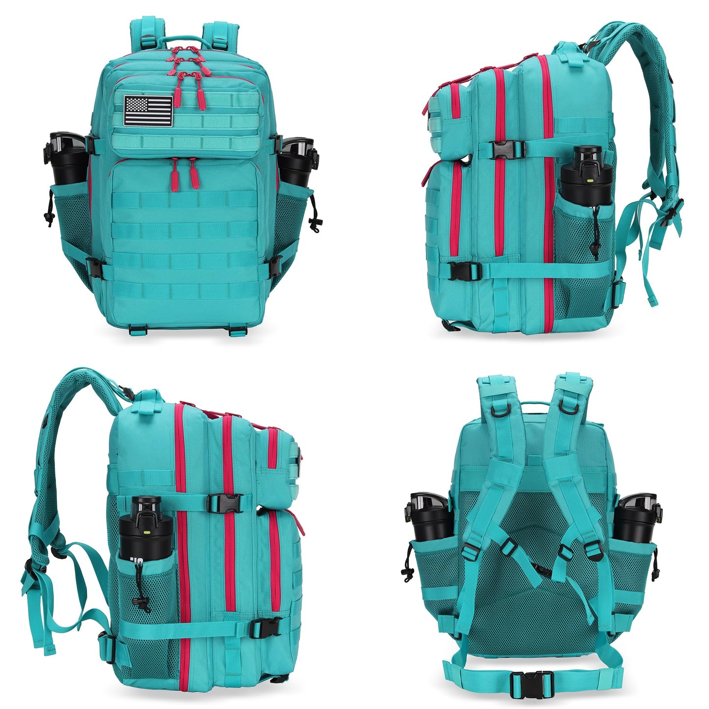 HongXingHai 45L Military Tactical Backpacks 3 Days Assault PackBag Fitness Rucksack Hiking Molle Daypack (Miami Vice)