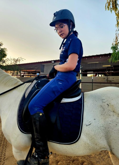 Willit Girls Horse Riding Pants Tights Kids Equestrian Breeches Knee-Patch Youth Schooling Tights Zipper Pockets Black M