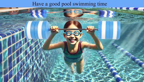 Vinyl Etchings Aqua Pool Barbell for Water Fitness Exercise Equipment - Aquatic Swim Water Workout Bar for Water Aerobics Weights Barbells - Swimming Foam Float Kids