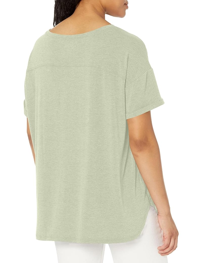 Light Green Amazon Essentials Women's Studio Relaxed-Fit Lightweight Crewneck T-Shirt - Medium