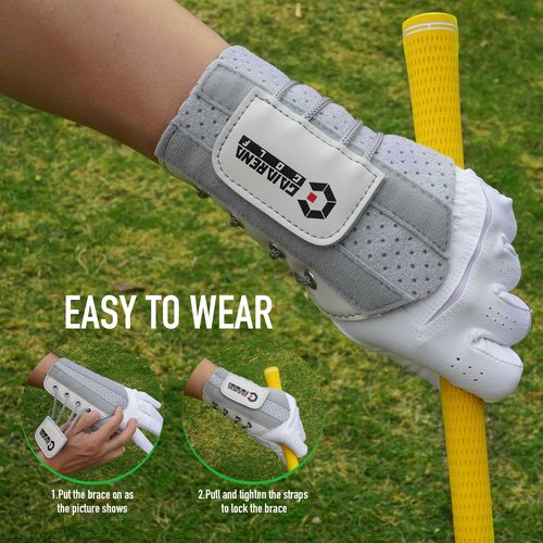 GAIARENA Golf Wrist Brace Wrist Hinge Swing Aid, Efficient Golf Swing Training Equipment to Correct Wrist’s Angle & Develop Muscle Memory for Beginner Golfers (Right-Handed Golfer)