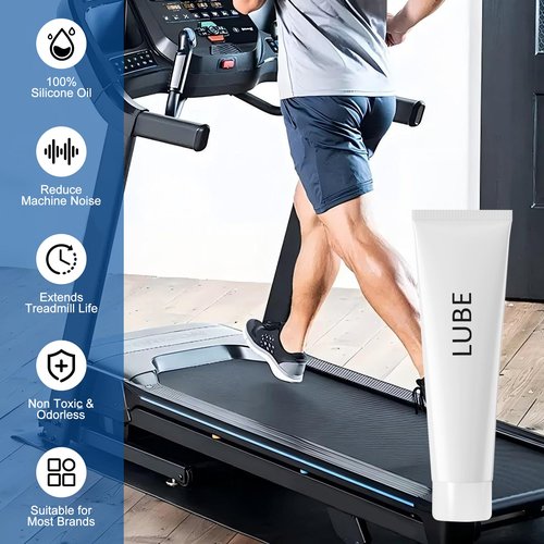 PWEOW Treadmill lubricant for Spirit Sole Fitness Treadmill Tube Tread Belt Deck Lube, Silicone lube Fit Most Brands Fitness Treadmill Maintenance Lubricant Oil with Cleaning Cloth and Brush (white-2)