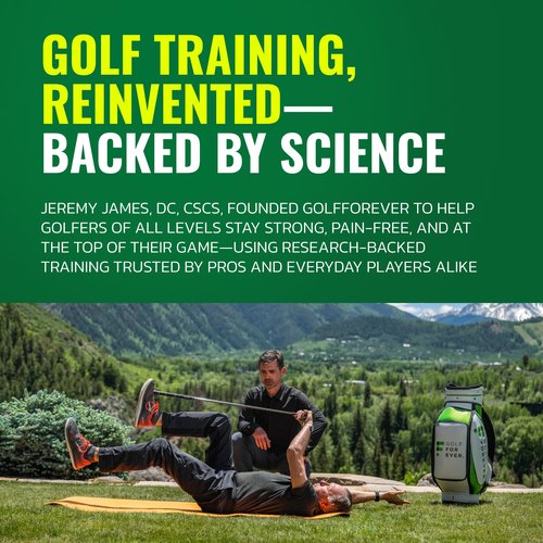 GolfForever Swing Trainer – Golf Training & Fitness System for Strength, Flexibility & Swing Power – Includes 30-Day Membership & Training Bar for Golf-Specific Workouts