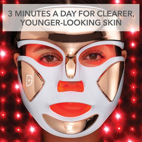 Dr. Dennis Gross DRx SpectraLite FaceWare Pro (FSA/HSA Eligible) – LED Face Mask for Anti-Aging, Acne Treatment, and Skin Rejuvenation with Dual Red & Blue Light Therapy