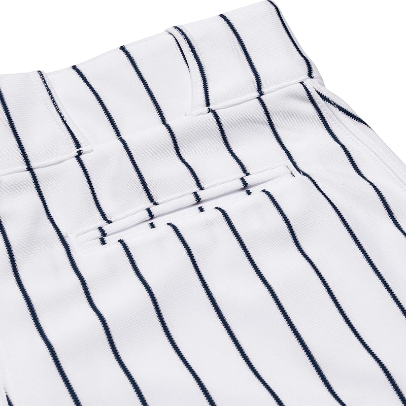 Champro Men's Triple Crown Pinstripe Baseball Pants – White, Navy, Medium