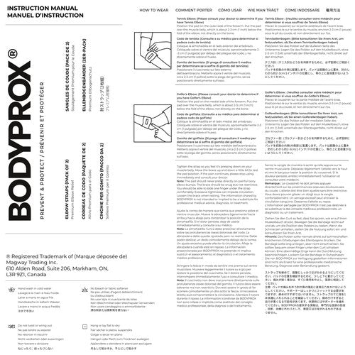 Bodyprox Elbow Brace 2 Pack for Tennis & Golfer's Elbow Pain Relief