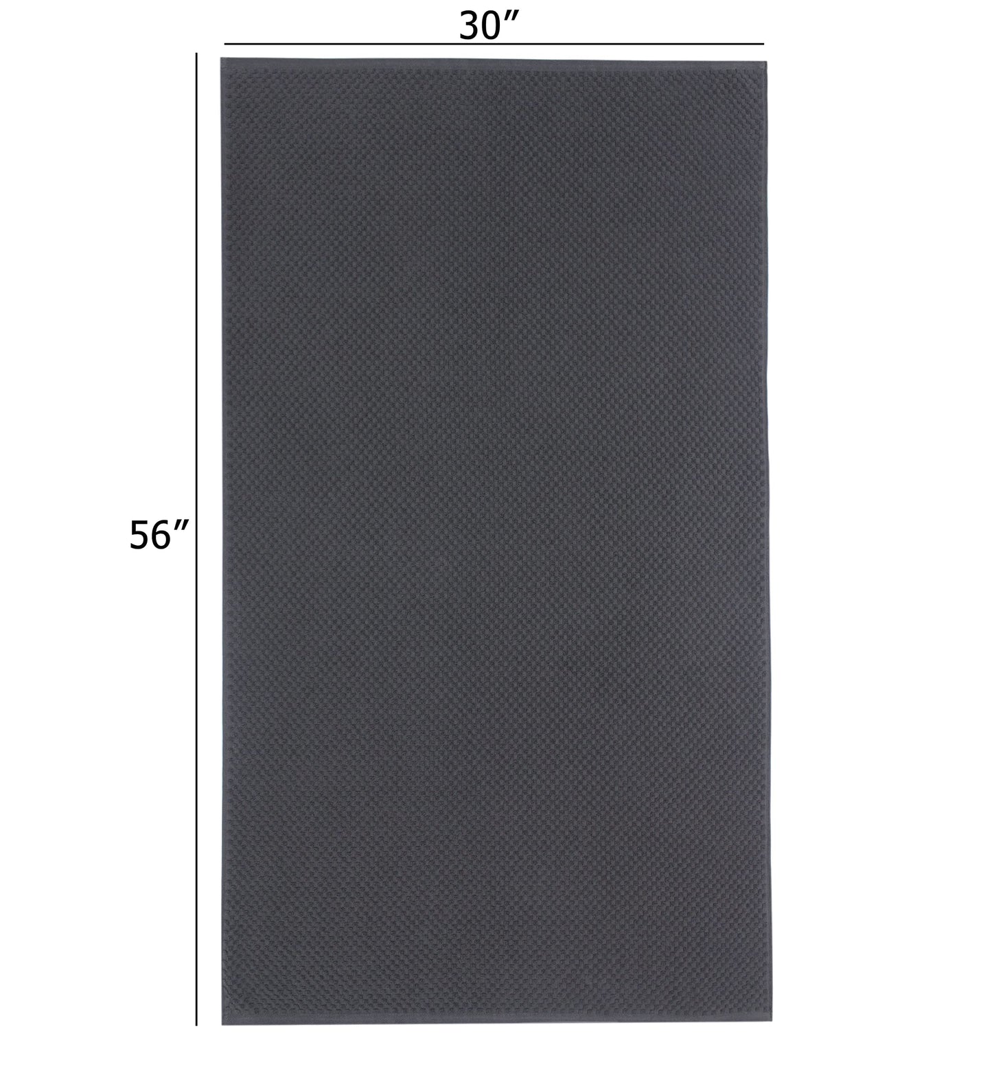 COTTON CRAFT Waffle Luxury Euro Spa Waffle Weave Towel Set - 100% Ringspun Cotton - Absorbent Quick Dry - Oversized 30 x 56 inch - Grey