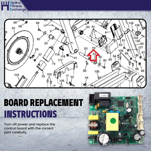 H.F Exchange Lower Motor Control Board Controller 412766 Works W Stationary Bike