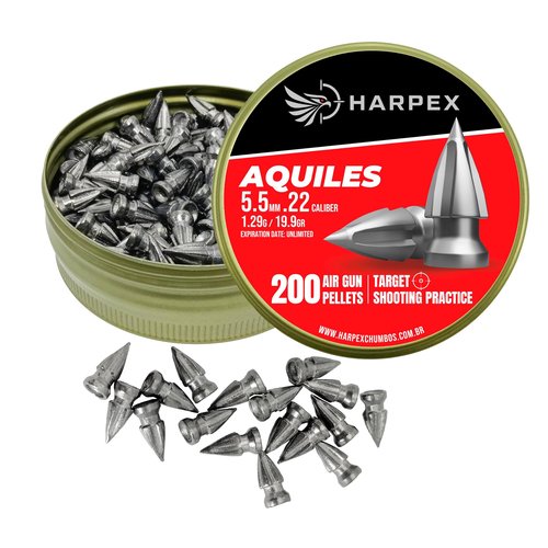 Aquiles Airgun pellets .22 Caliber 19.9gr Pointed Arrow-Head - 200ct